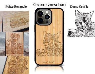 INDIVIDUELL iPhone 15 Pro Bambus-Kunststoff